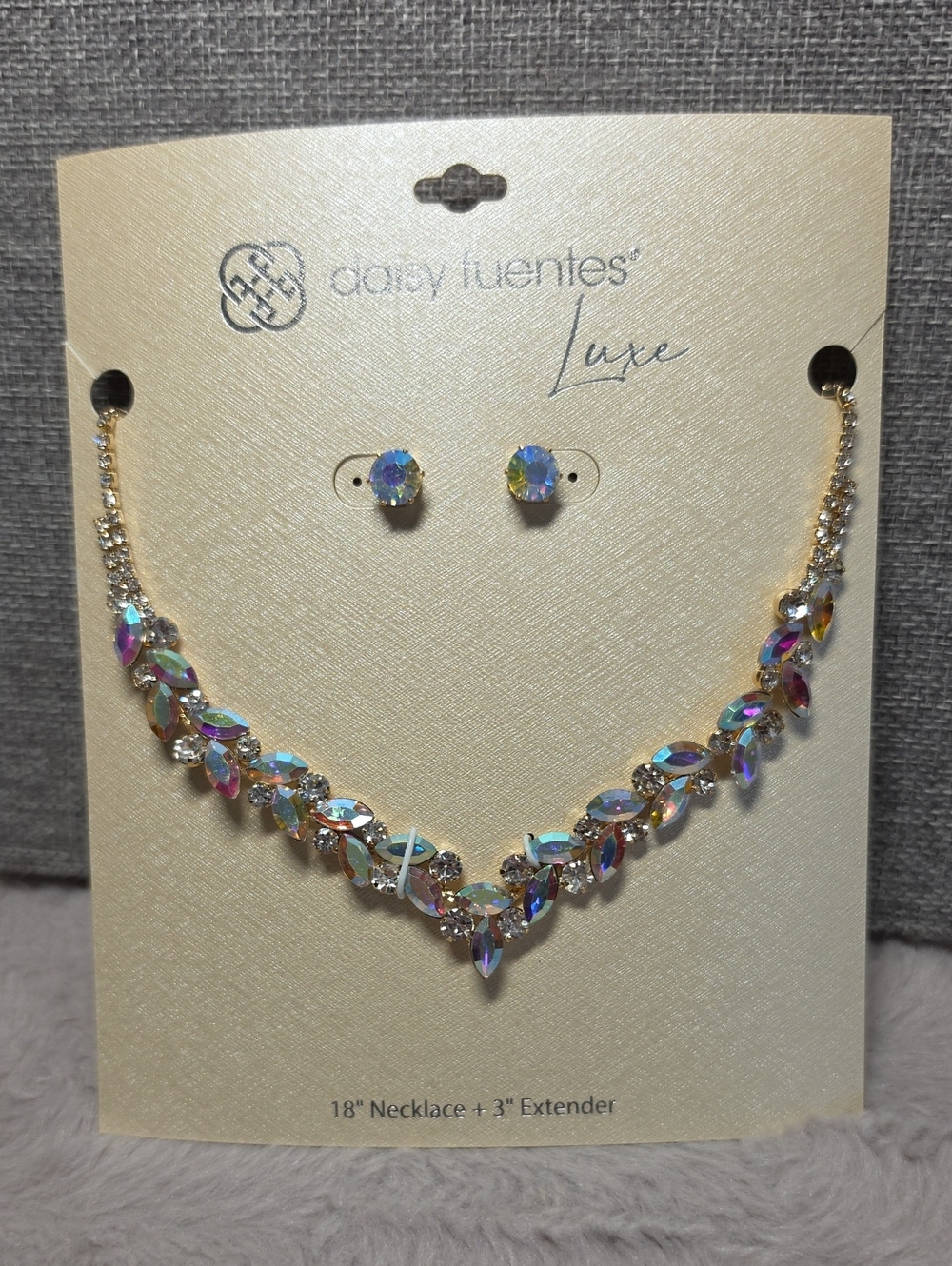 Daisy Fuentes Gold-Tone Aurora Crystal Necklace with Matching Studs